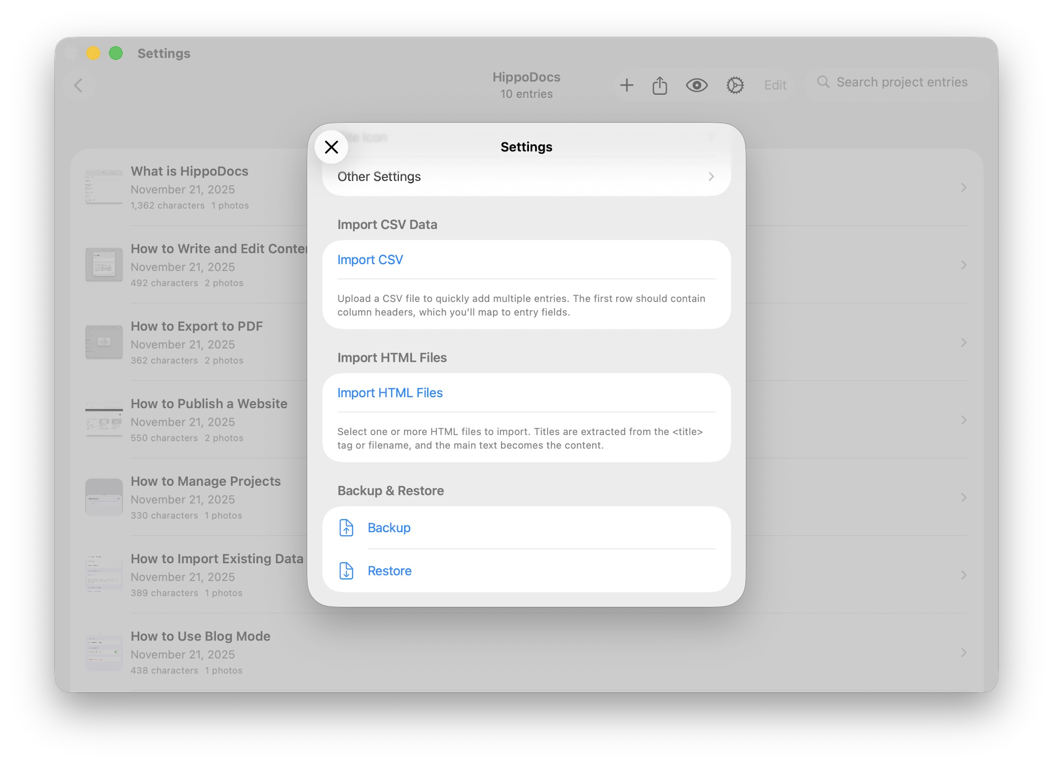 How to Import Existing Data