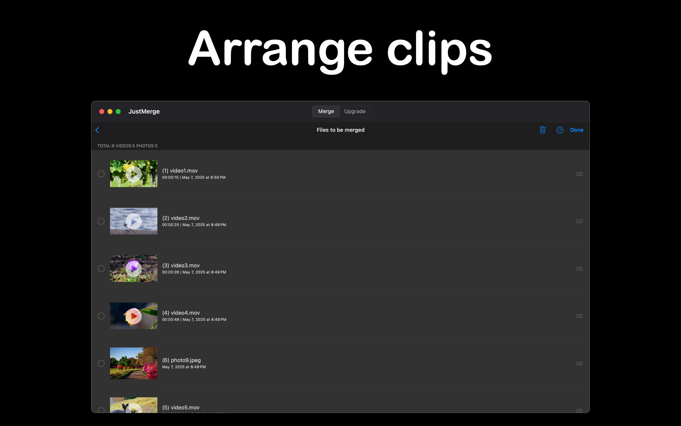 How to Arrange Clips
